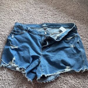 Old Navy Blue Jean Shorts Distressed Casual